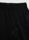 Black cotton blend regular fit trousers_5