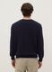 Blue crew neck jumper in pure cotton regular fit_2