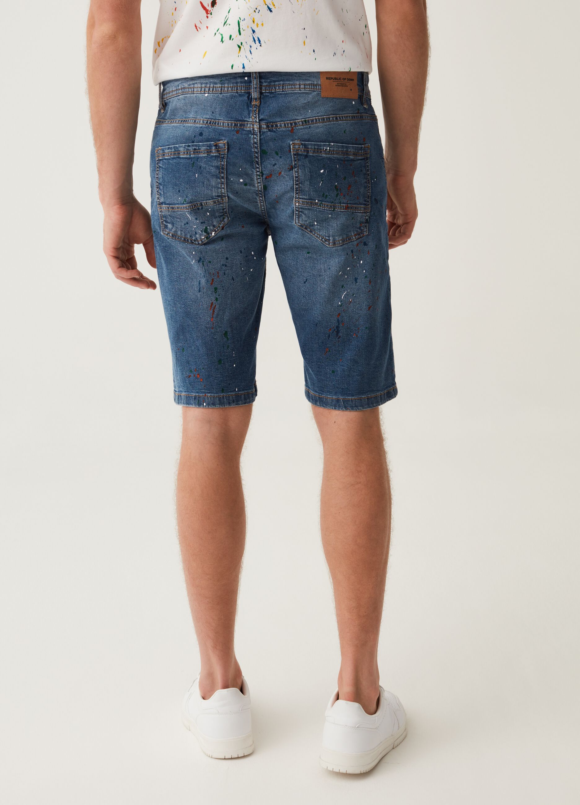 RE-UP slim-fit denim shorts