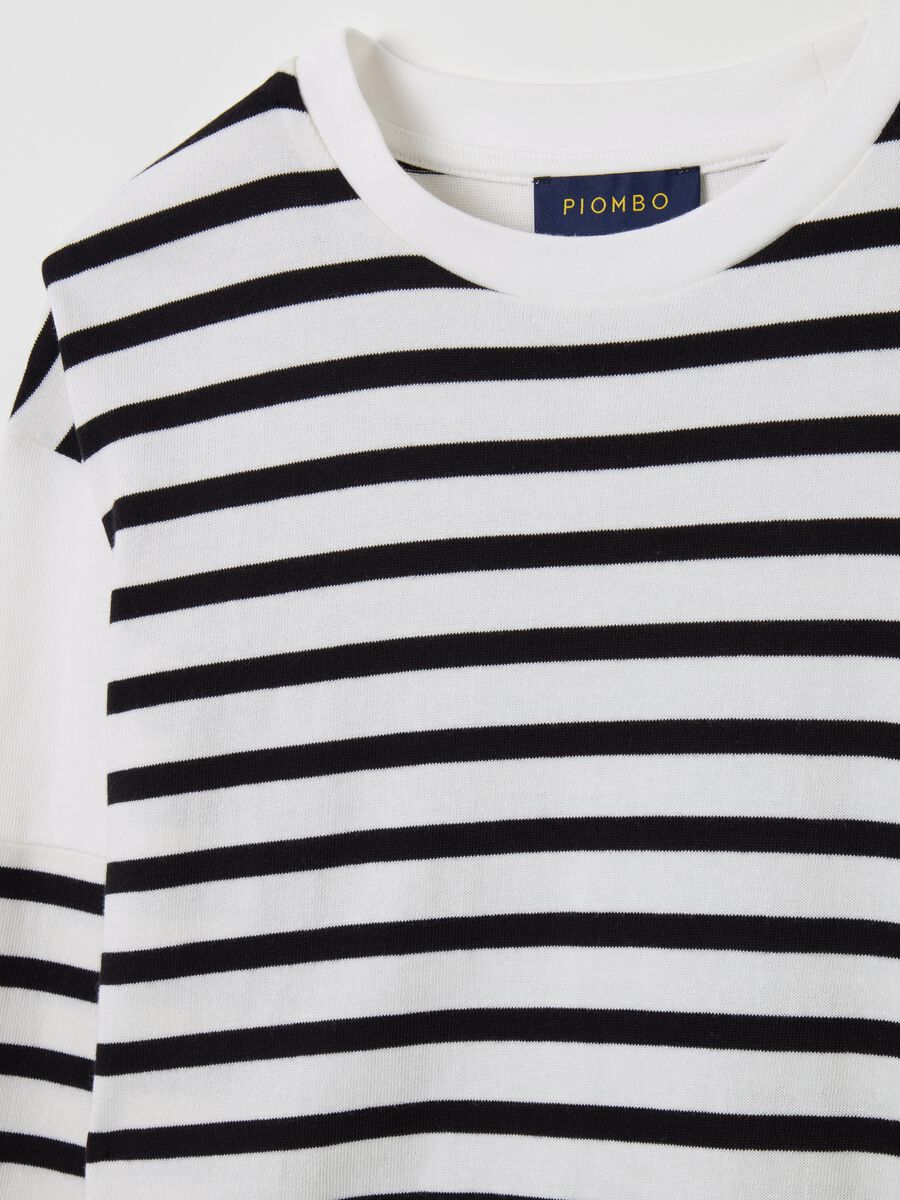 Long-sleeved T-shirt in striped cotton_5