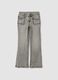 Girls&rsquo; grey flared jeans in stretch cotton_0