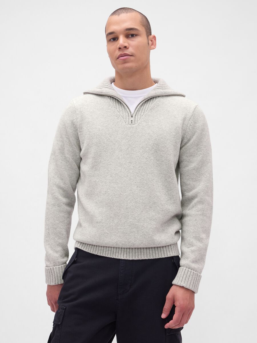 Grey zip-up jumper_0