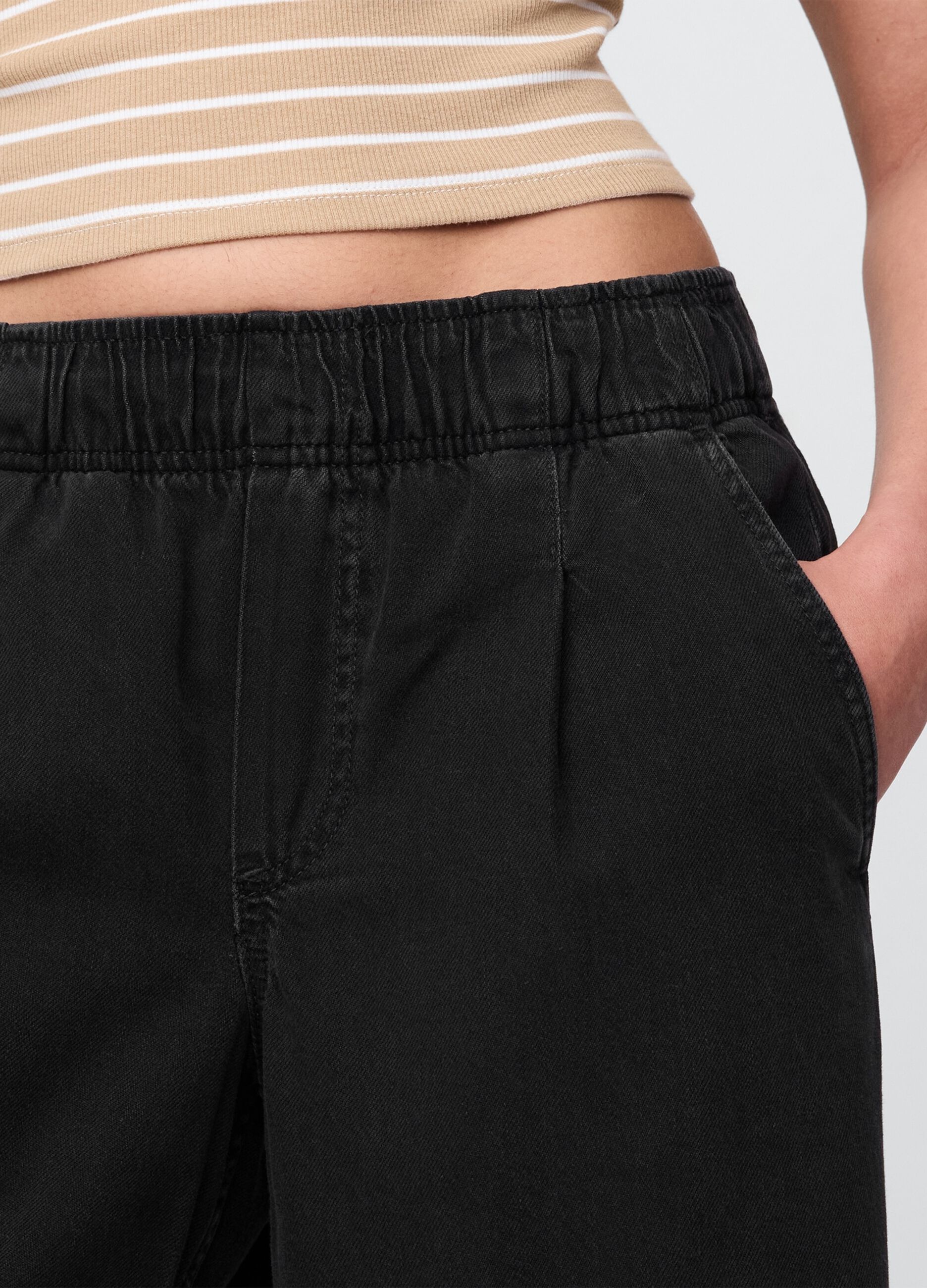 Black Wide Trousers with Pockets