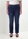 Jeans denim blu in cotone elasticizzato bootcut_1