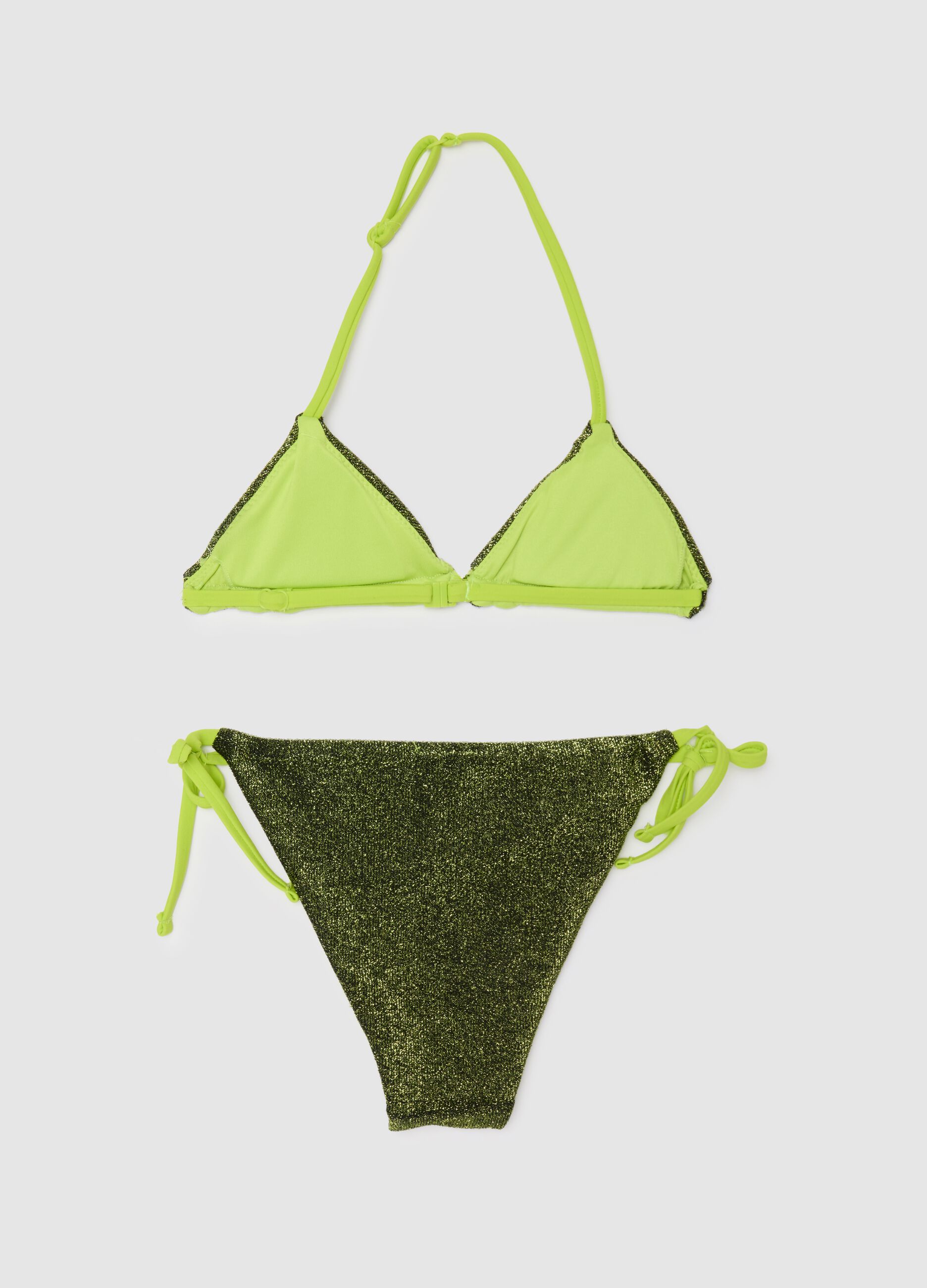 Multicoloured Elastic Blend Girls' Bikini