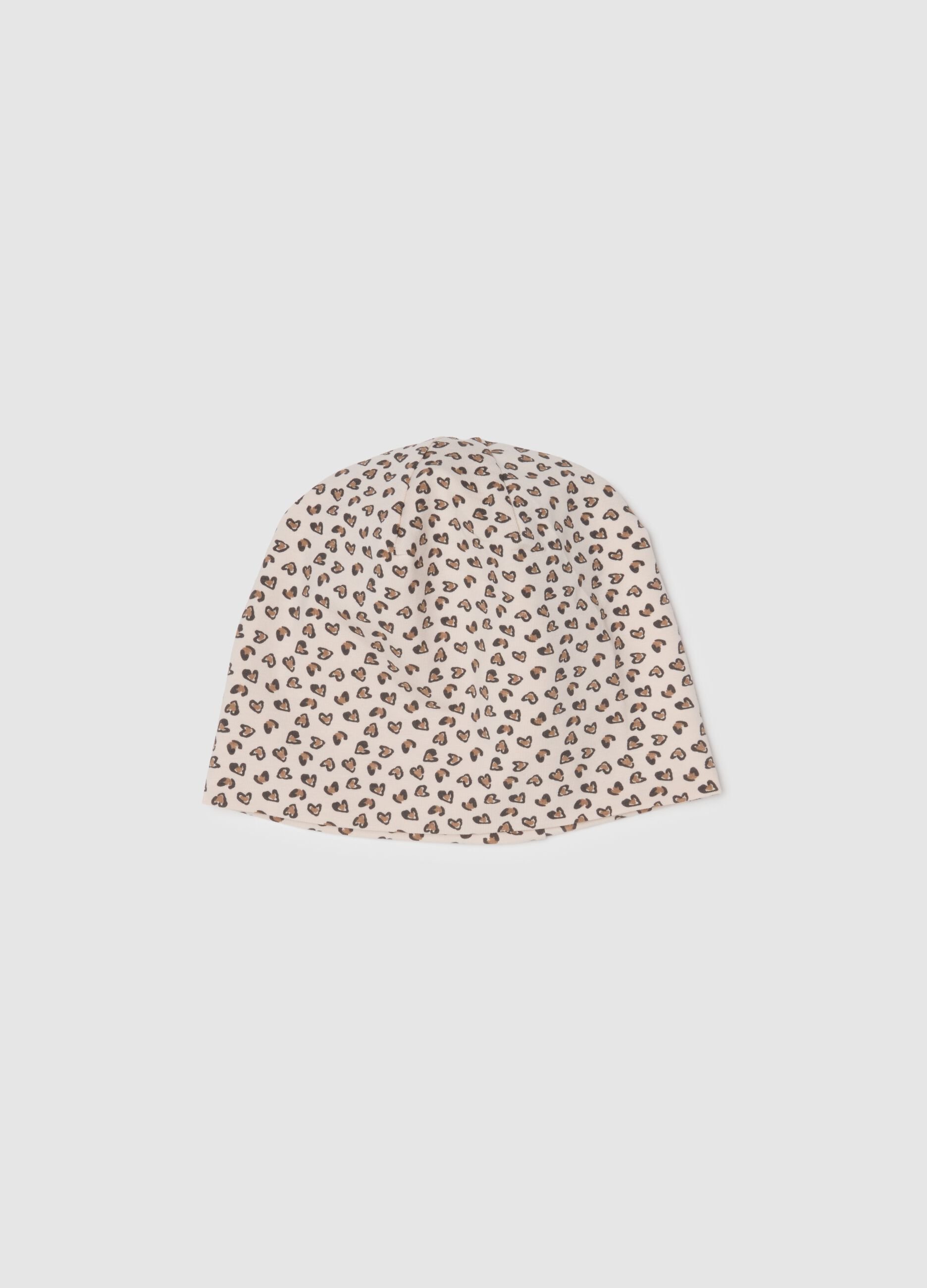 Cappello da neonata in cotone elasticizzato multicolor
