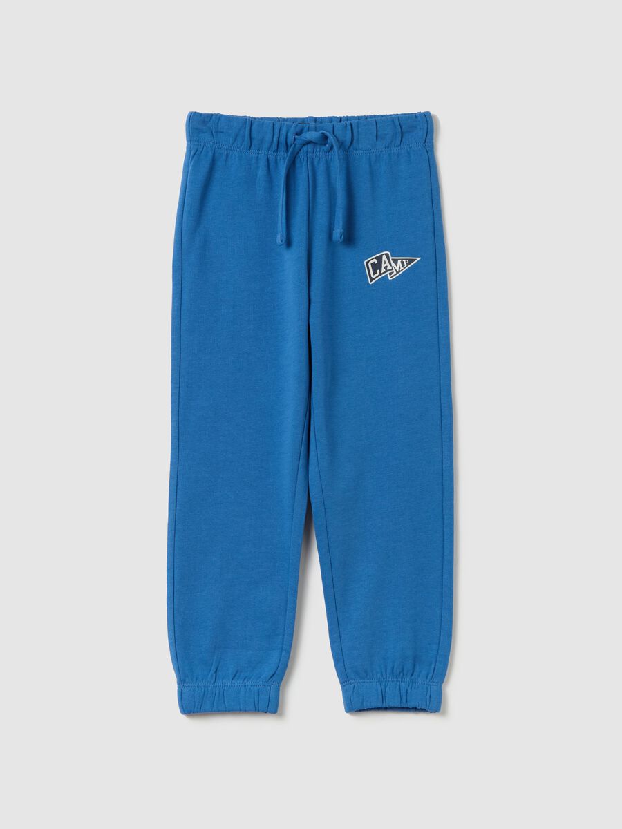 French Terry joggers with drawstring and print_0