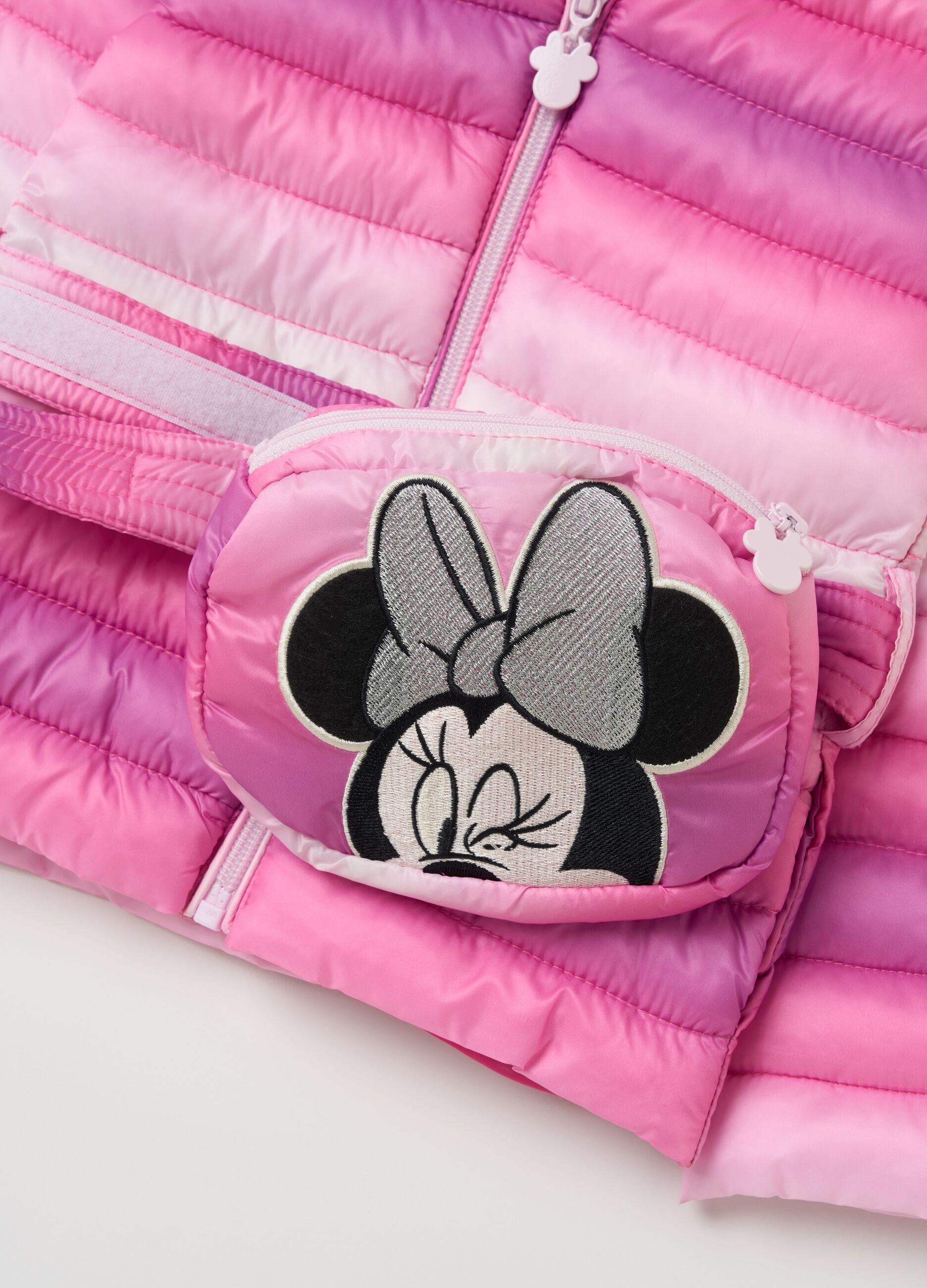 Ultralight puffer jacket with Minnie Mouse waist pouch