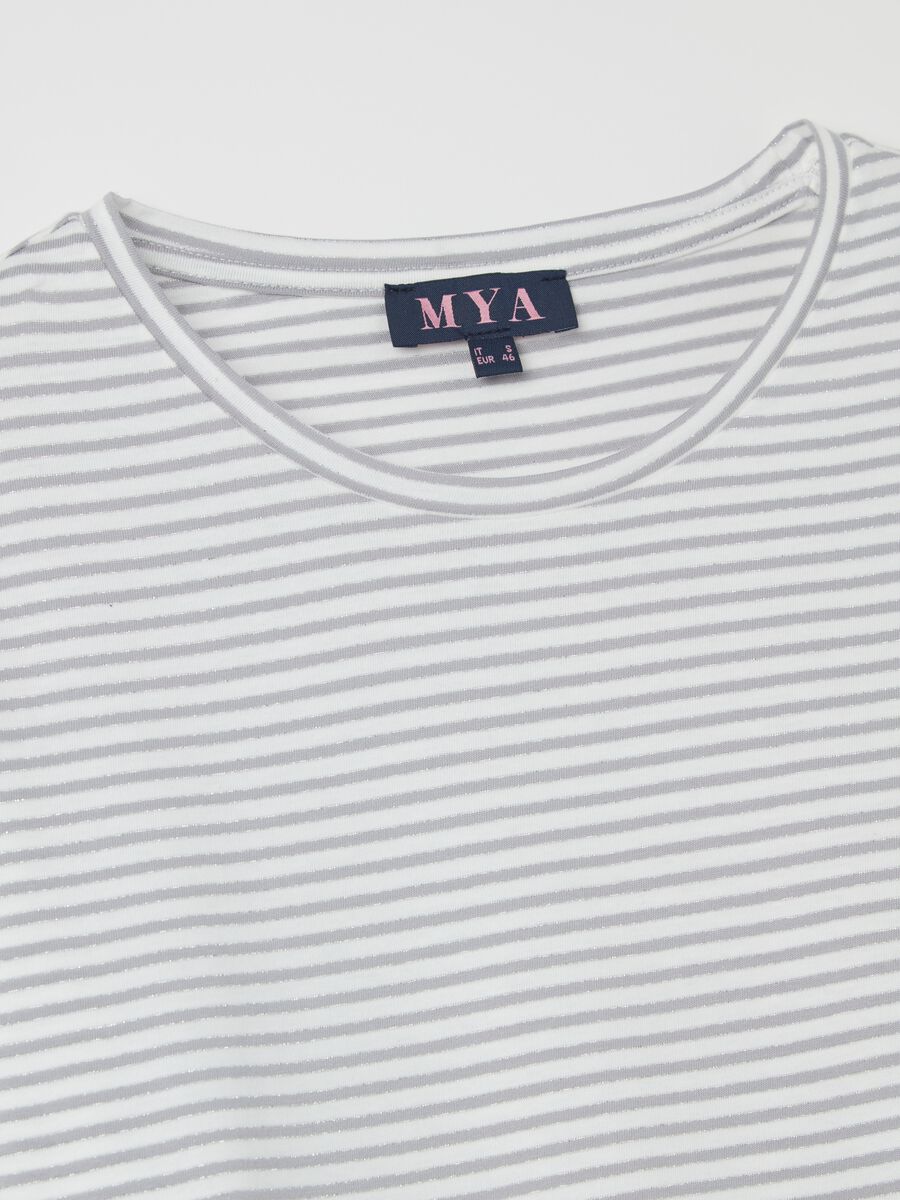 Curvy T-shirt in striped lurex_5