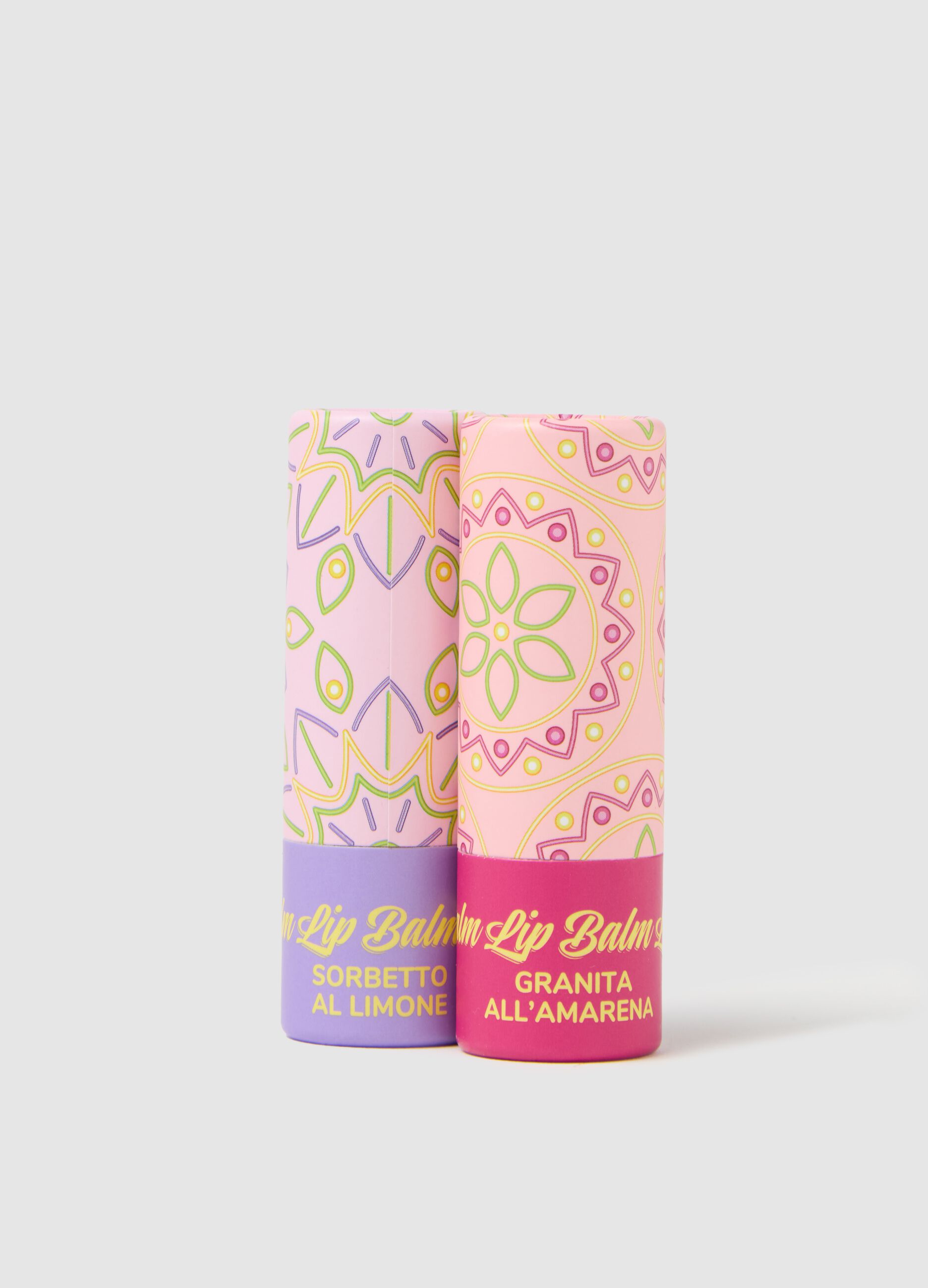 Lip balm kit: cherry slush and lemon sorbet