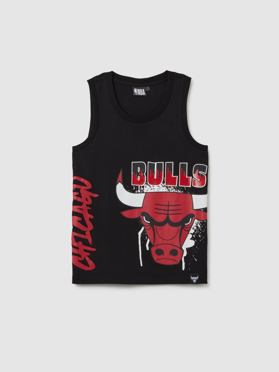 Boys' pure cotton black tank top regular fit_0