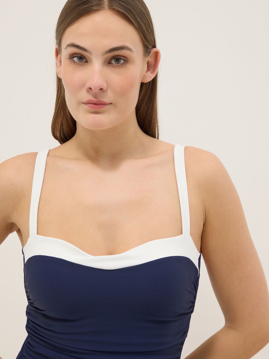 Blue and white stretch fabric swimsuit_3