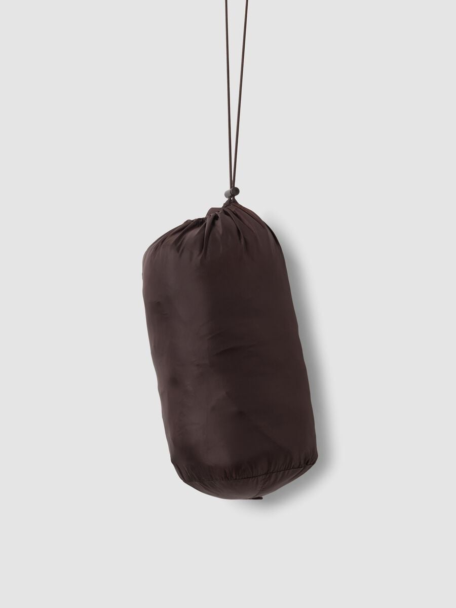 Brown Ultralight Quilted Jacket with Hood and Zip_7