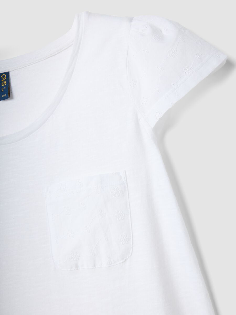 White organic cotton nightshirt with chest pocket_5