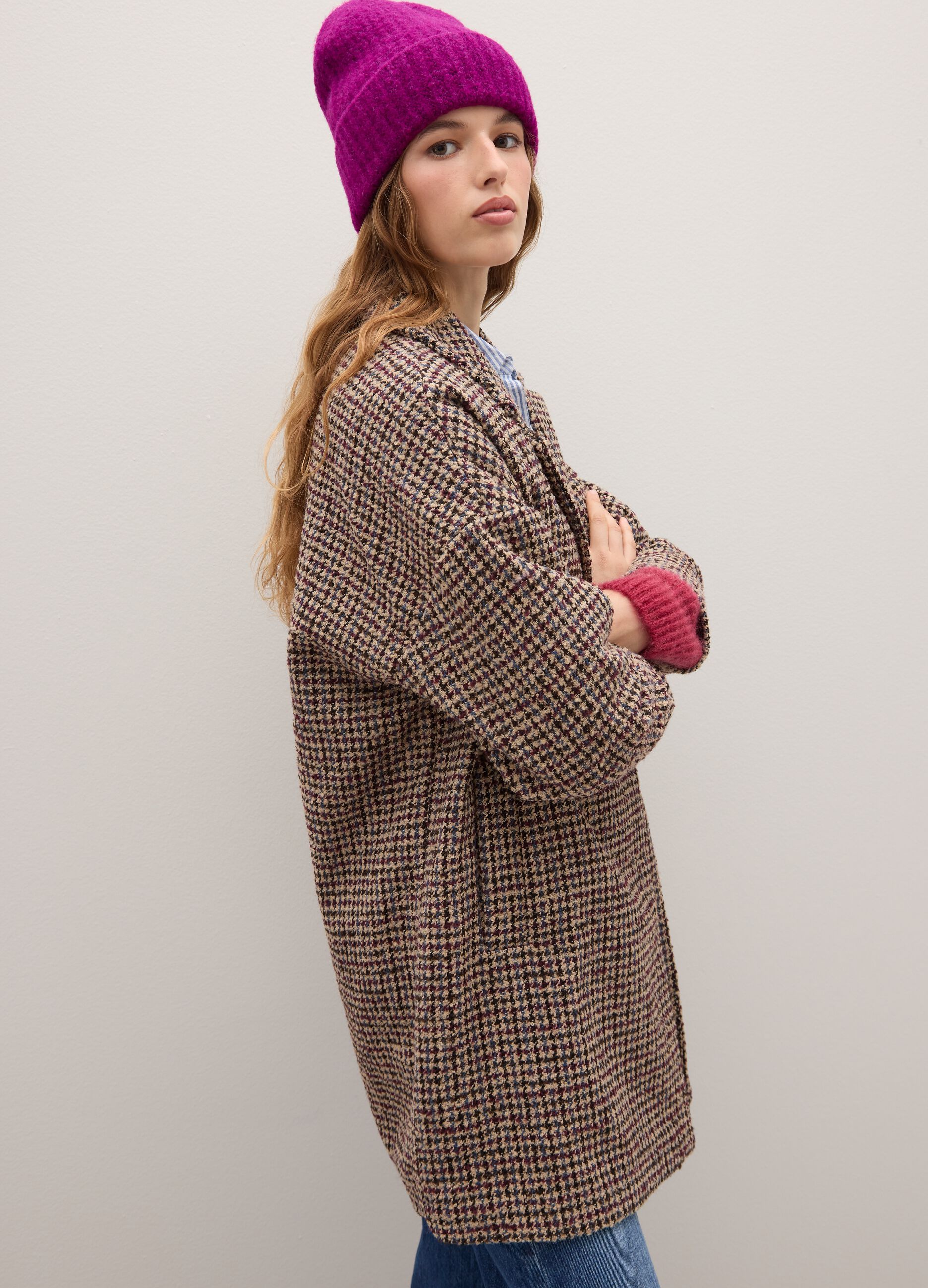 Purple Knitted Beanie