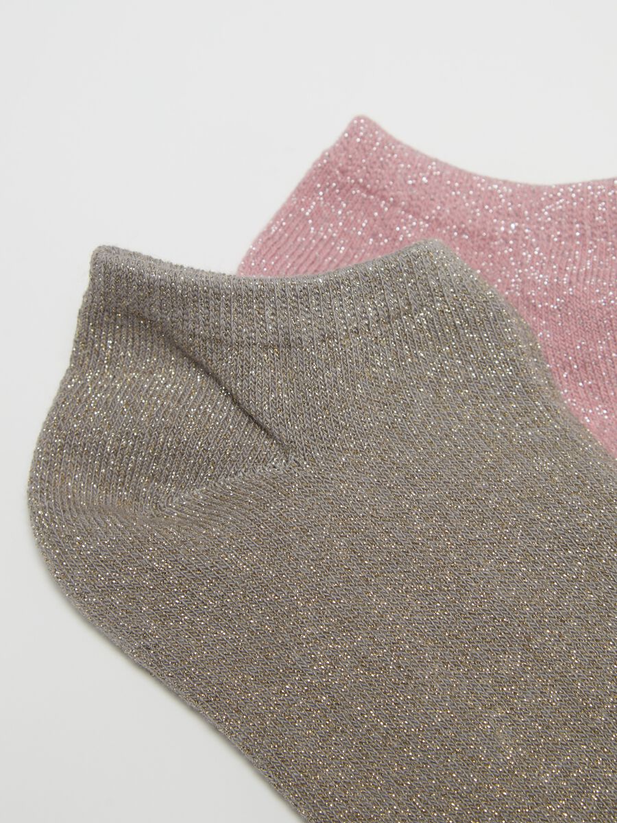 Five-pair pack stretch shoe liners with lurex_1