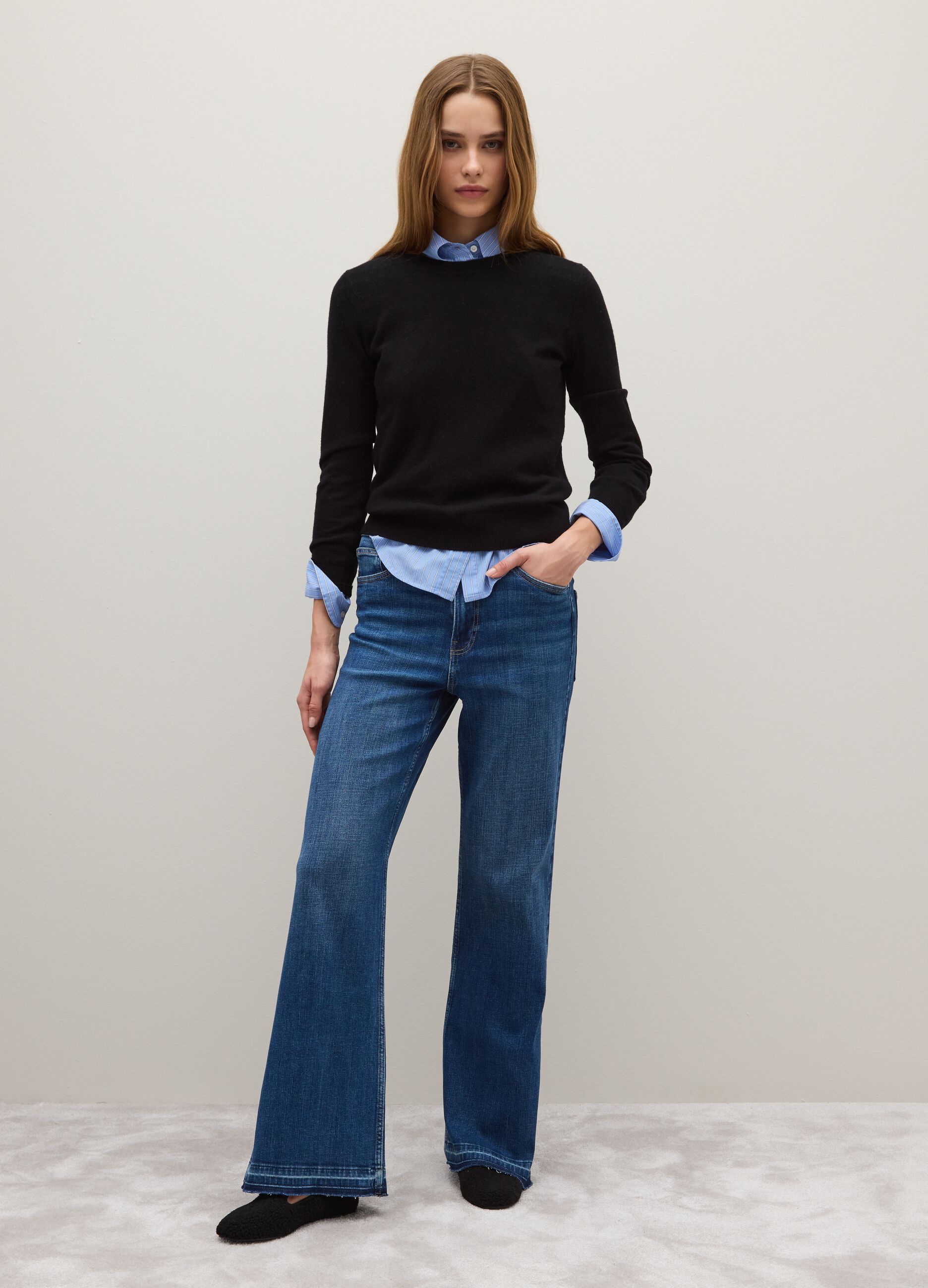 Black regular fit jumper