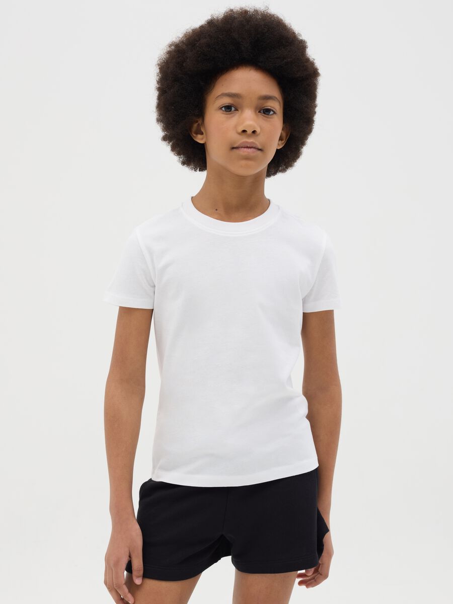 White short-sleeve organic cotton T-shirt_0