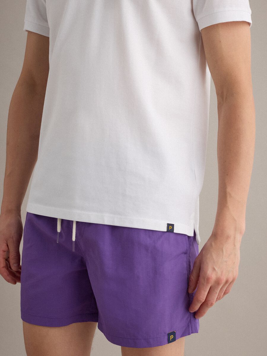 Boxer da mare viola con vita elasticizzata e coulisse_2