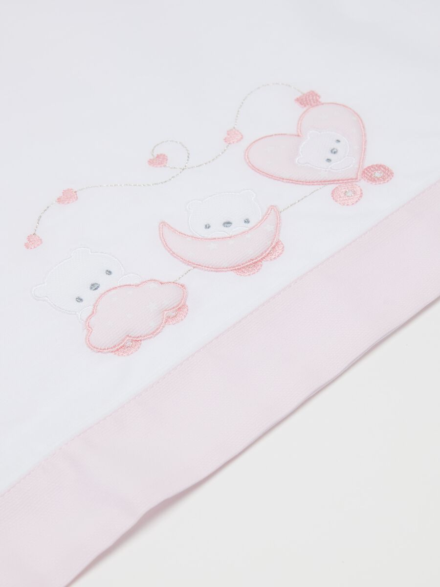 Three-piece maxi crib set with baby bear embroidery_2