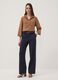 Beige viscose-blend shirt with classic collar_1