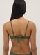 Top bikini a fascia in tessuto elasticizzato verde con imbottitura_2