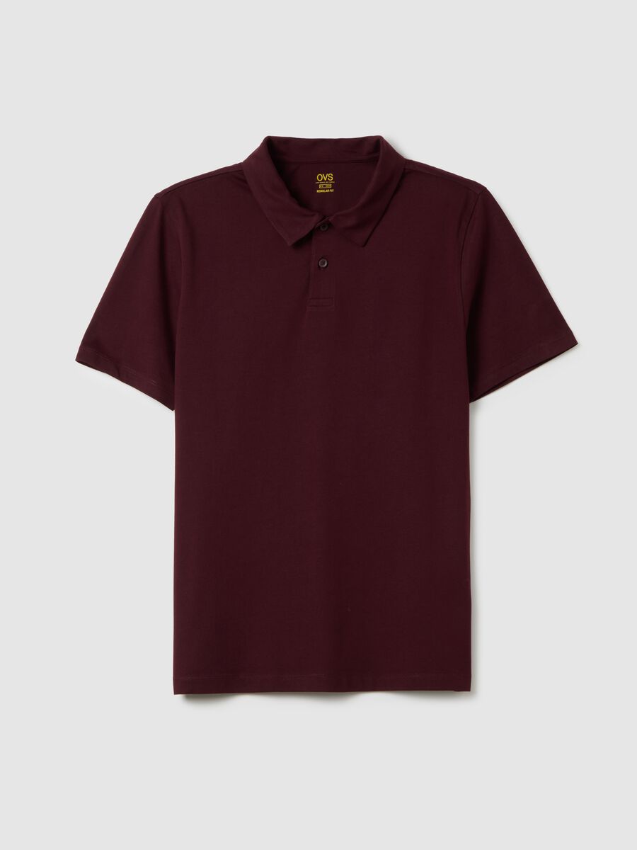 Polo da uomo in puro cotone rosso regular fit_4