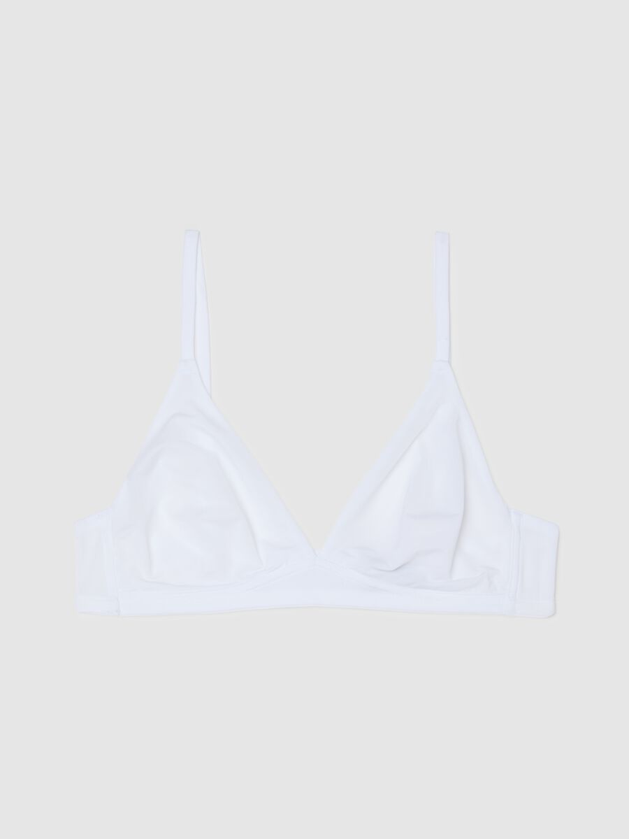 Stretch blend white bra_0