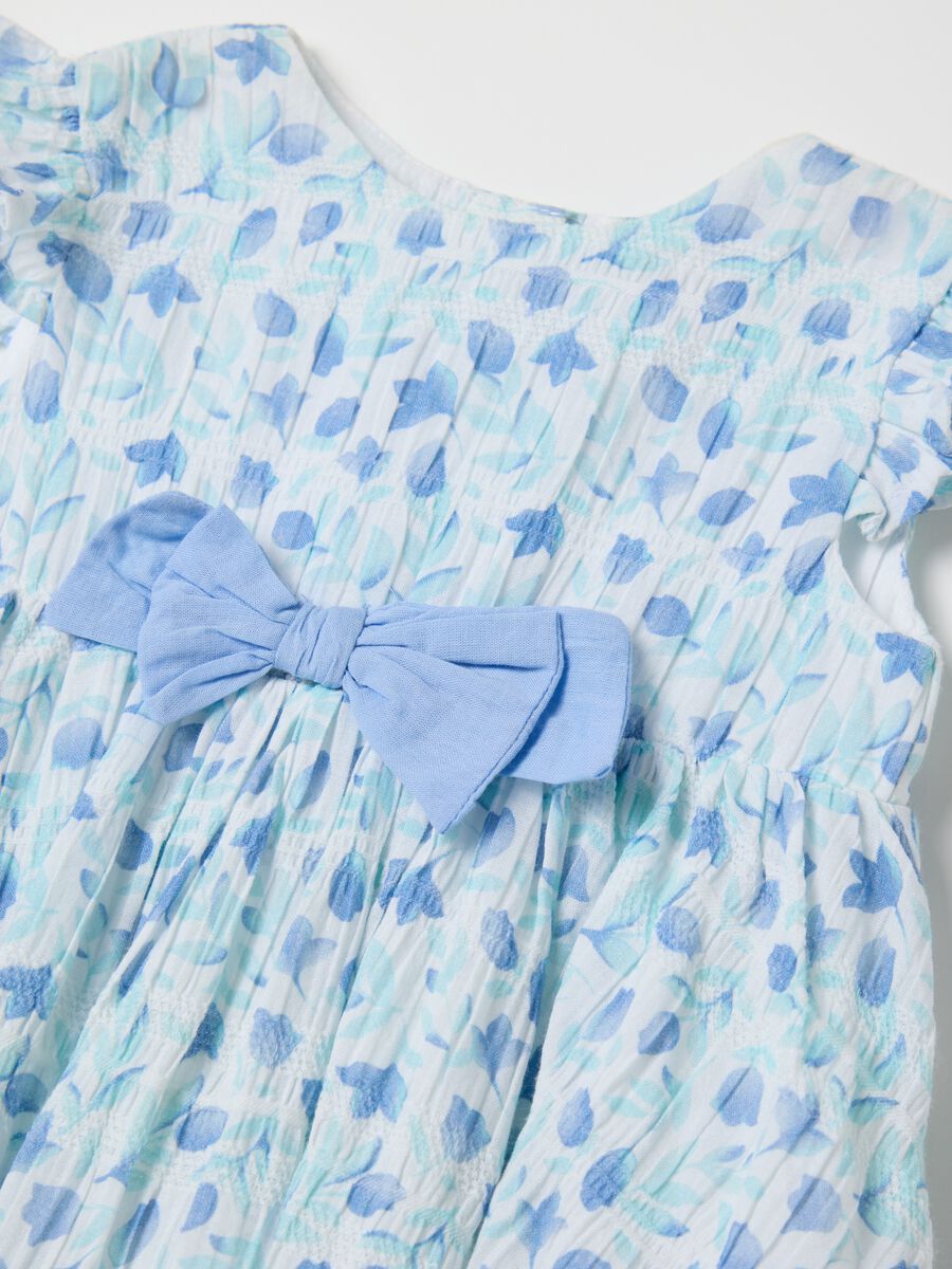 Light blue floral dress and culottes set_2