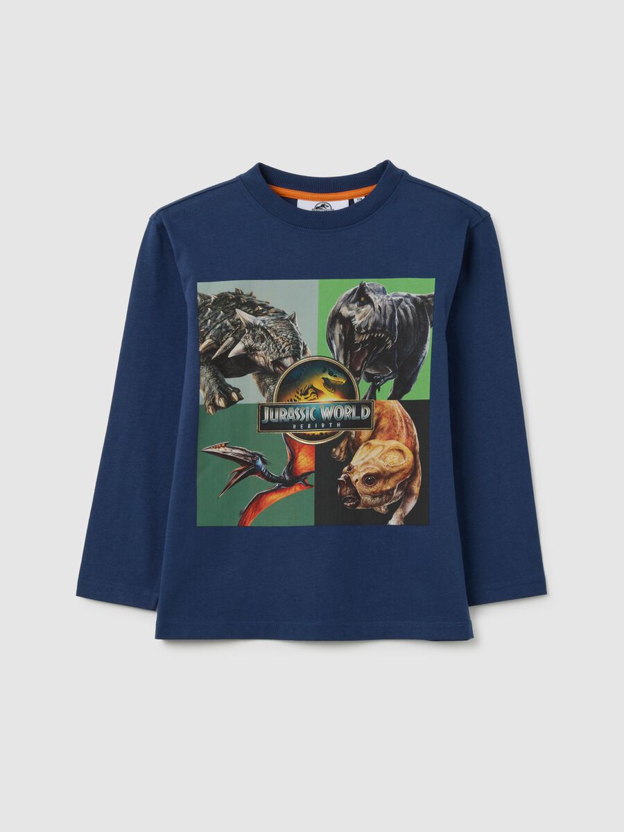 T-shirt blu a maniche lunghe per bambino Jurassic World_0