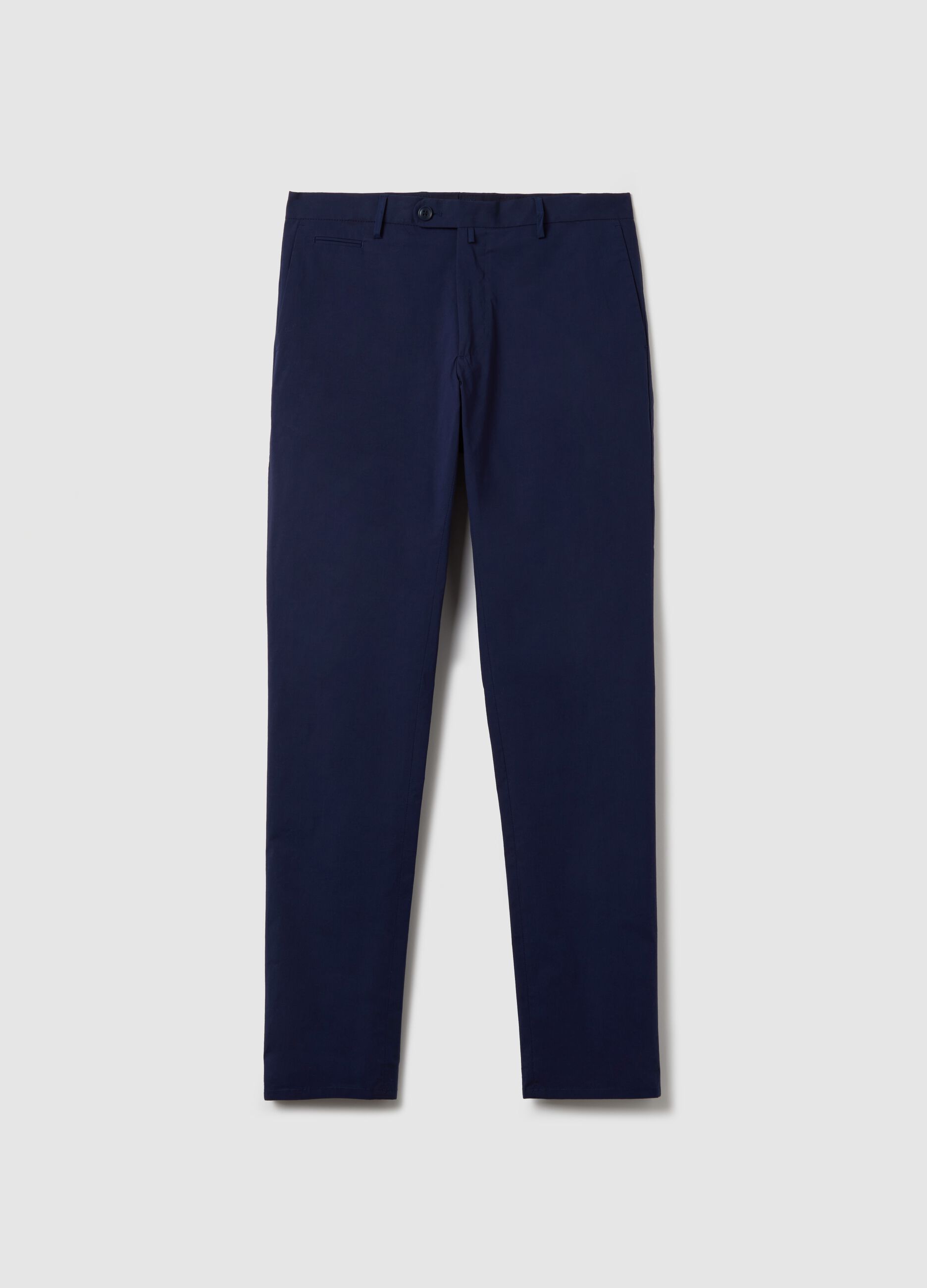 Contemporary slim-fit trousers in stretch cotton