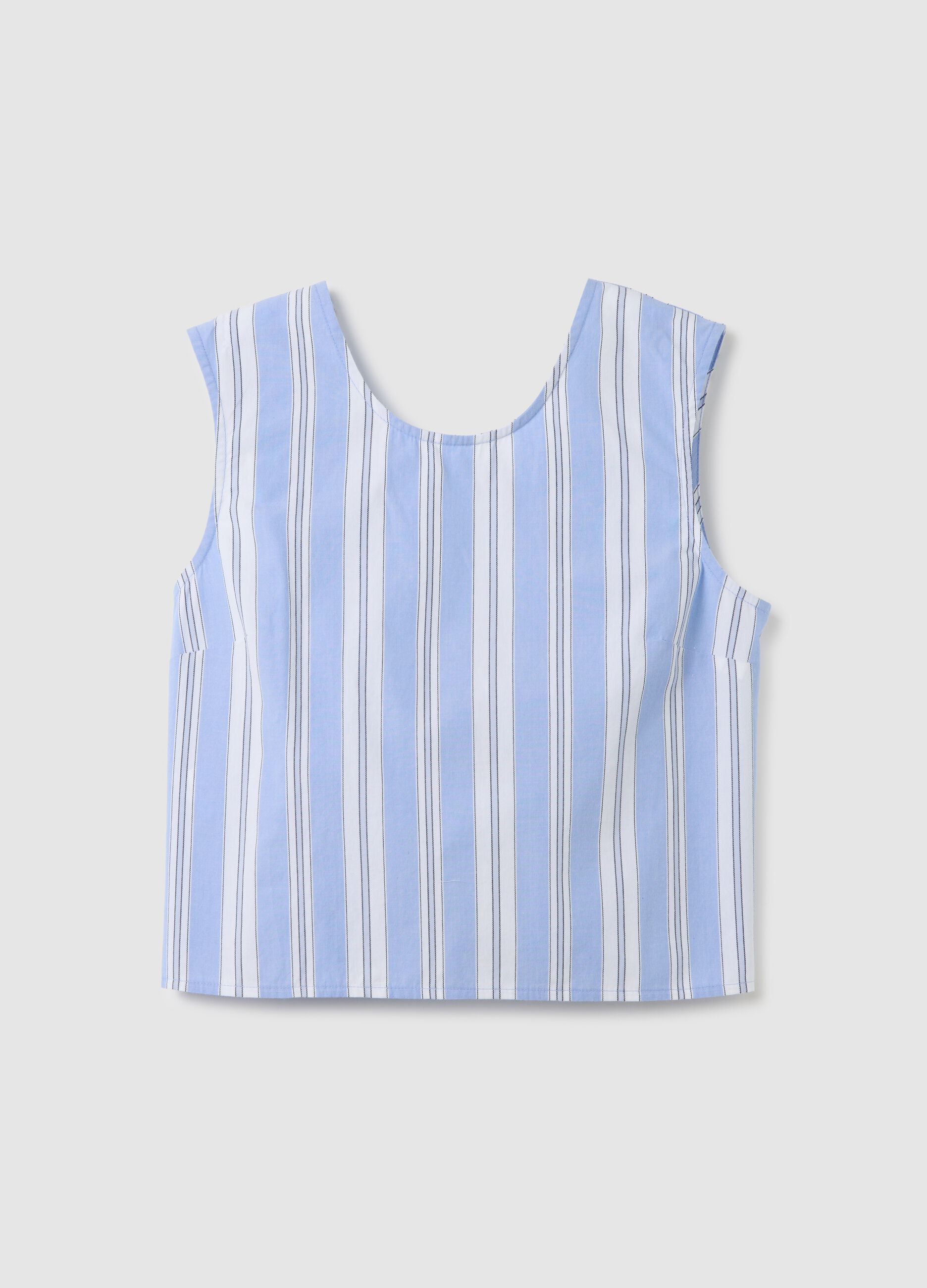 Women's Top in Pure Cotton Multicolour Regular Fit with Bows