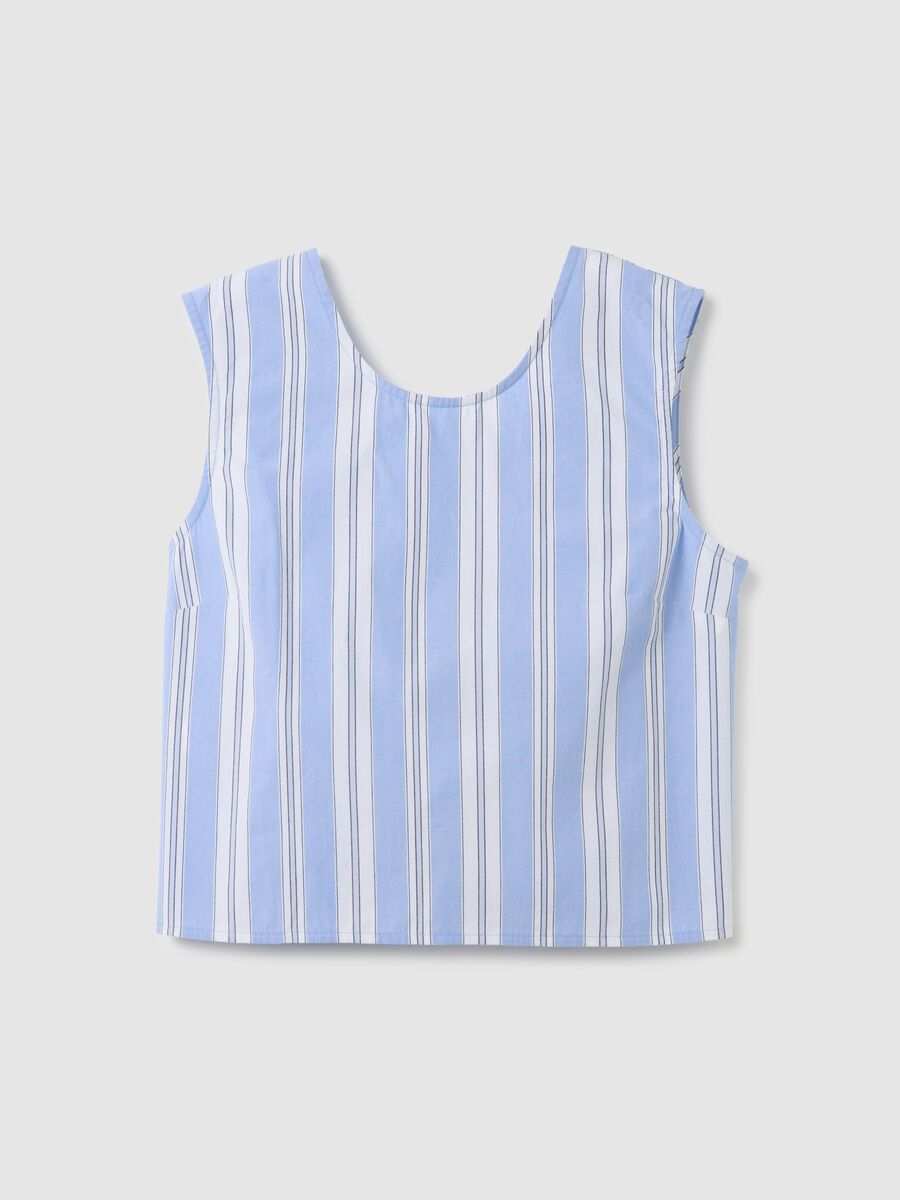 Women's Top in Pure Cotton Multicolour Regular Fit with Bows_4
