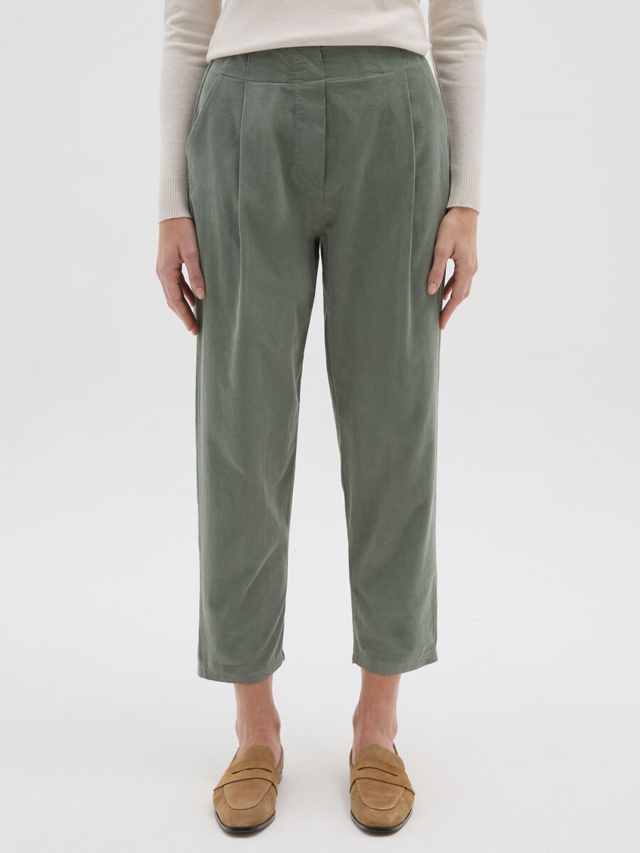 Pure Cotton Green Trousers_1