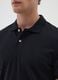 Men's black pure cotton polo regular fit_1