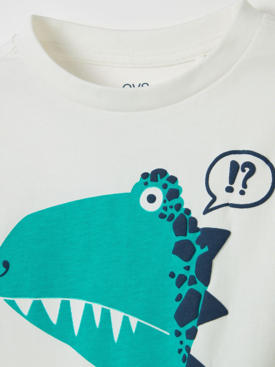 T-shirt with dinosaur print and long sleeves_2