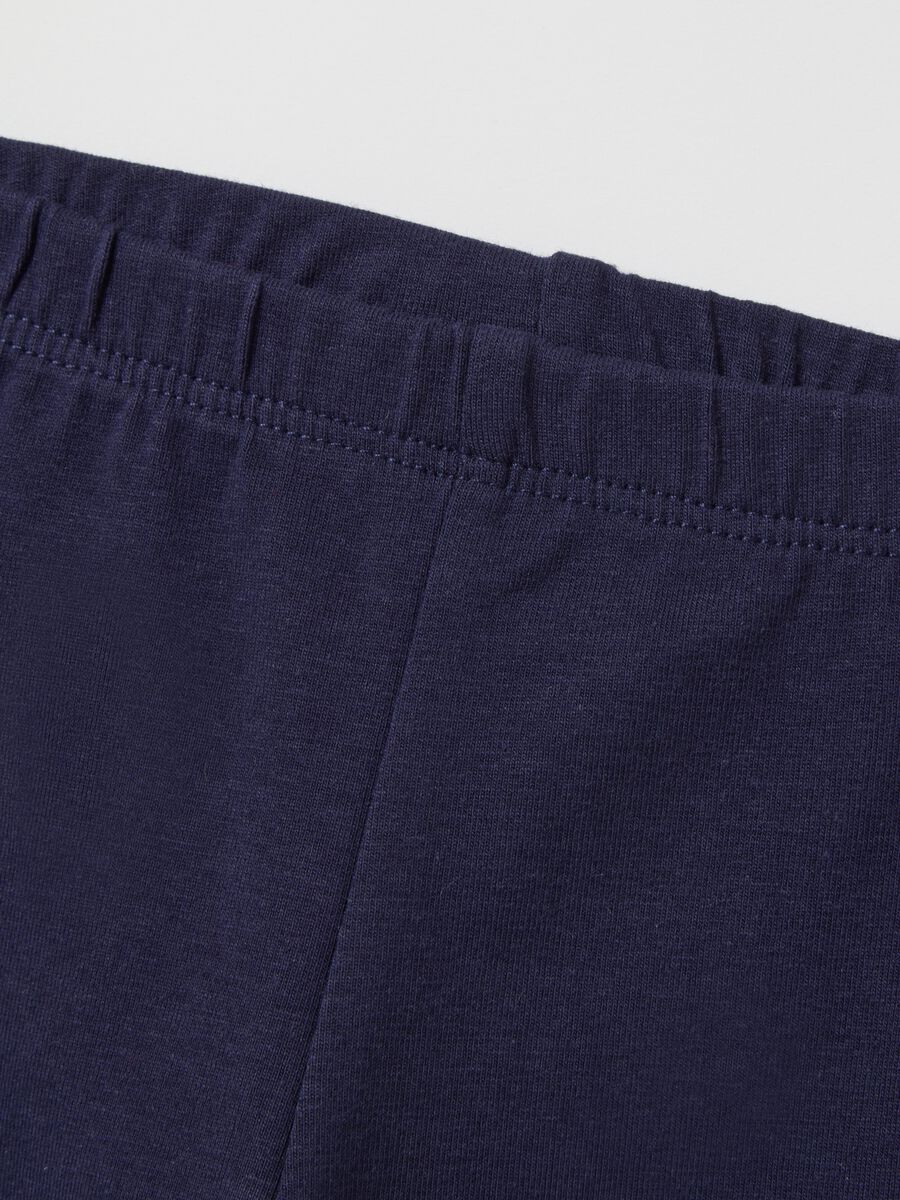 Leggings blu in tessuto elasticizzato_3