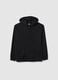 Black cotton boy's hoodie in regular fit_0