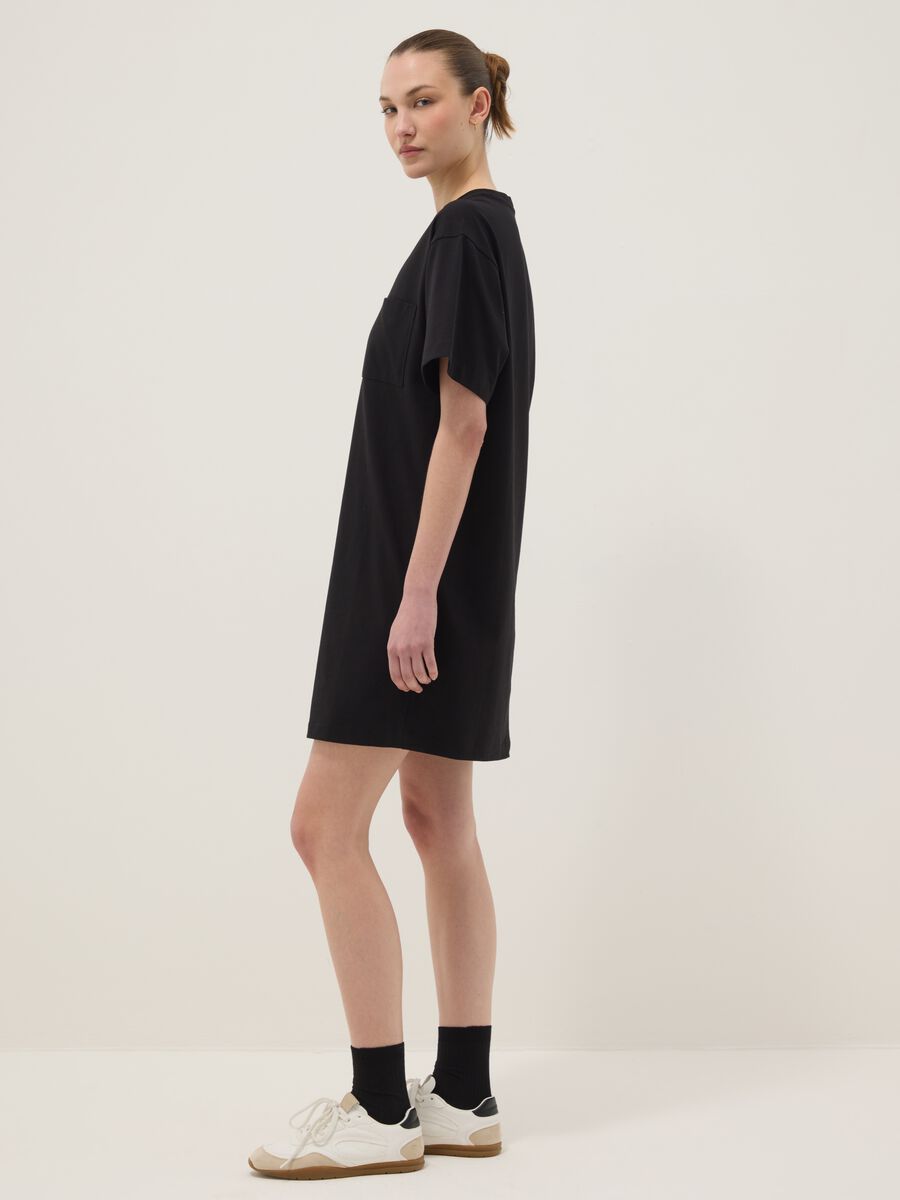 Black pure cotton relaxed-fit dress_1