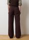 Brown wide leg jeans in pure cotton_2