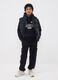 Black pure cotton relaxed cargo joggers for boys_1