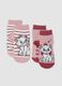 2-pack of pink anti-slip socks in stretchy organic cotton with The Aristocats print_0