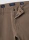Brown slim-fit stretch cotton twill trousers_1
