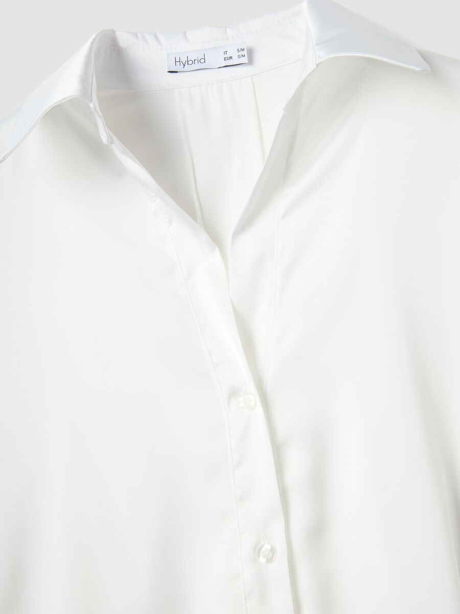 White Satin Blouse Regular Fit_1