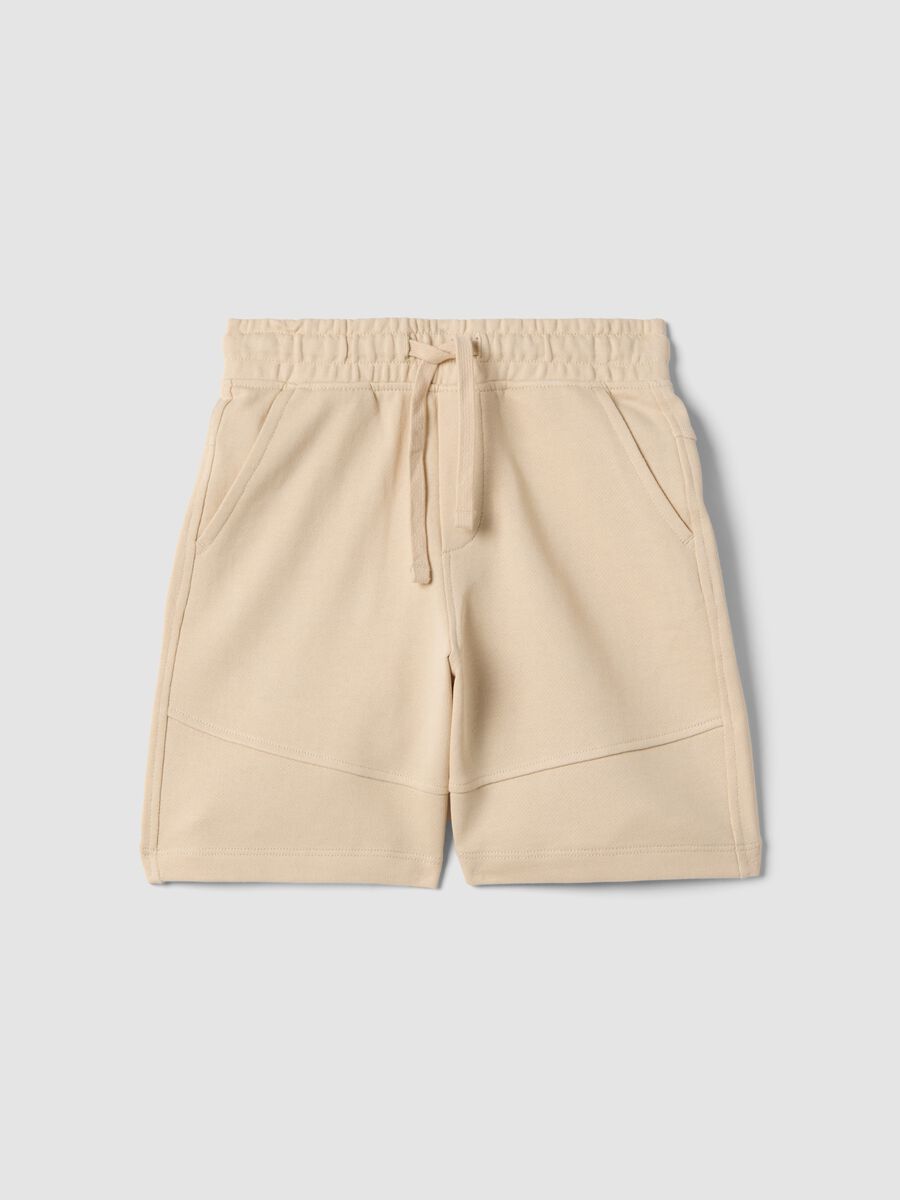 Beige pure cotton boys&rsquo; shorts, regular fit_0