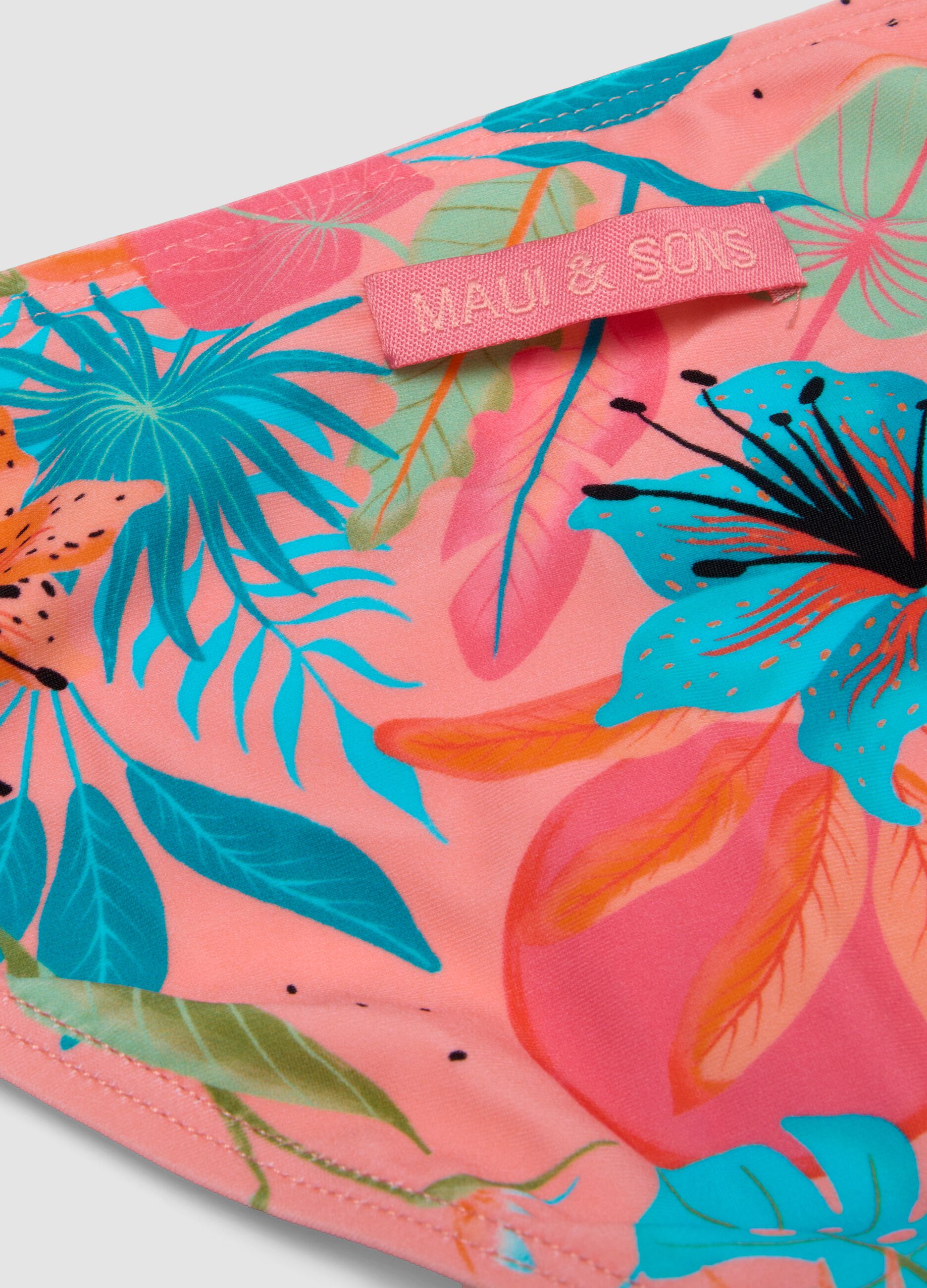 Girls&rsquo; pink bikini with ruffles