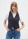 Black Viscose Blend Slim Fit Waistcoat_0