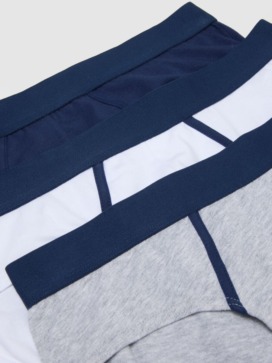 Tripack multicolour briefs in stretch cotton_1