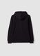 Black organic cotton hooded sweatshirt, regular fit, for boys_5