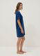 Blue pure organic cotton nightshirt with chest pocket_2